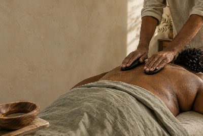 Illustration de l'article : Massage aux pierres chaudes : technique, bienfaits et déroulement